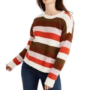 Madewell striped pocket sweater